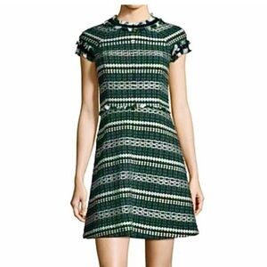 Tory Burch Green 'norfolk' Sequin
Trim Tweed Dress Sz 8